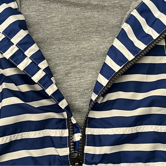 Baby Gap Windbuster Jacket Striped Blue and White size 3T lined - Picture 4 of 9